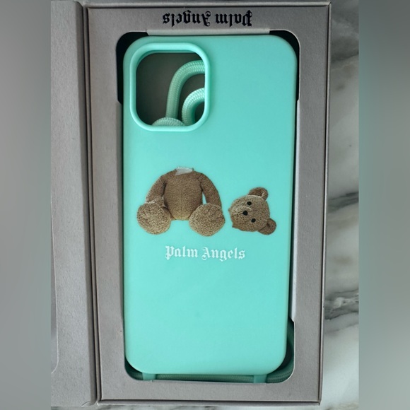 NWT Palm Angels Green Bear iPhone 12/12 Pro Max Case Cover One Size - Picture 3 of 5